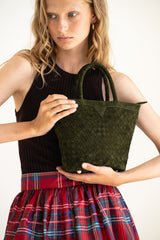 Olive Suede Tote - Jenn Lee