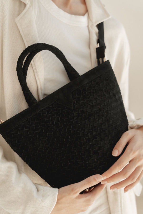 Onyx Suede Tote - Jenn Lee