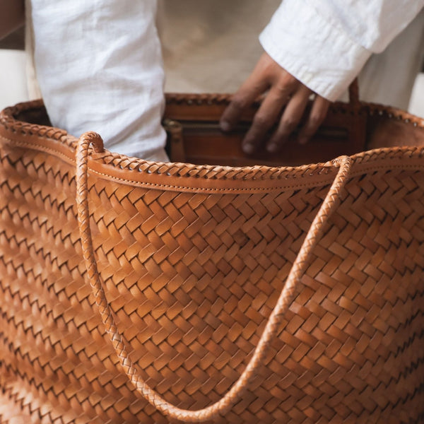 The Jackson Braided Leather Tote