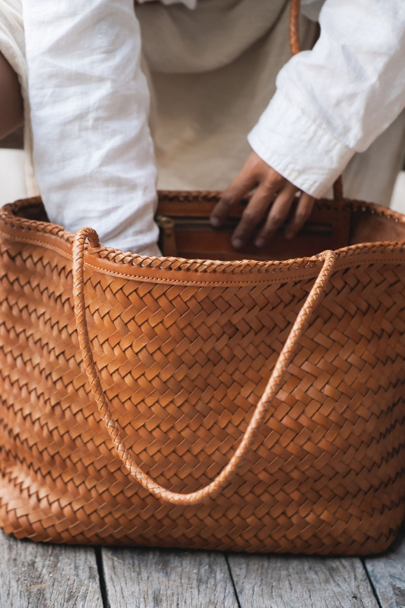 The Jackson Braided Leather Tote - Jenn Lee